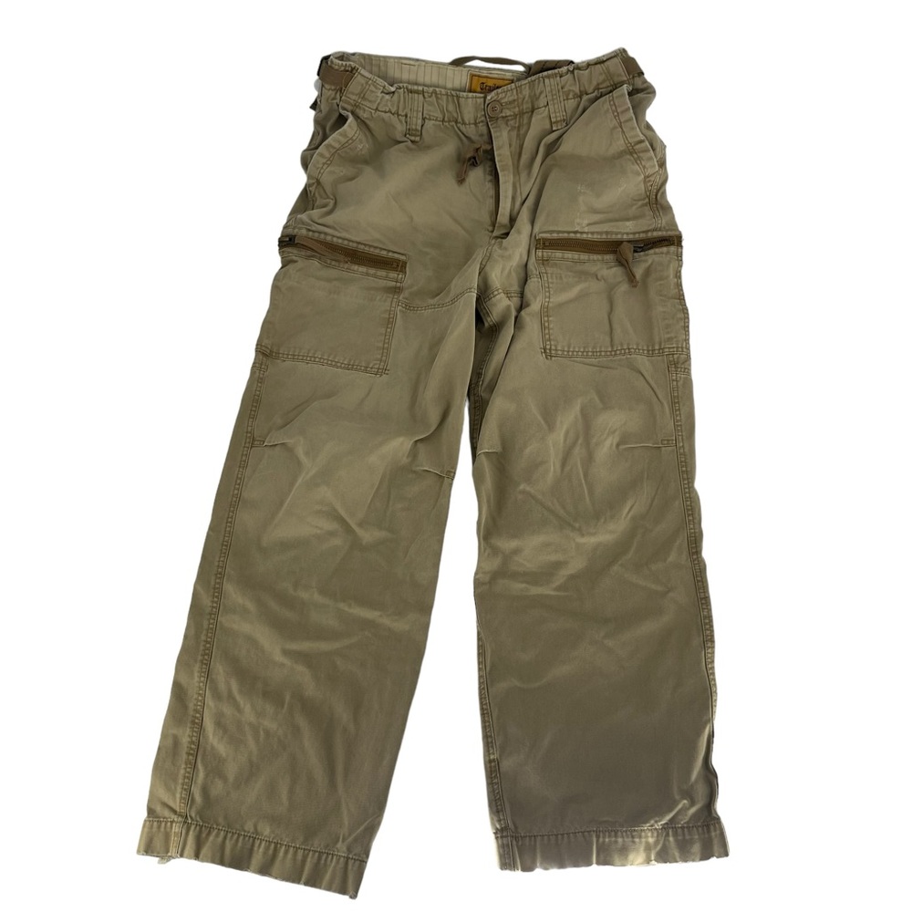 Trailer Pants Mens 38x32 Tan Cargo Heavyweight Wide Leg Baggy Skater Y2K Utility